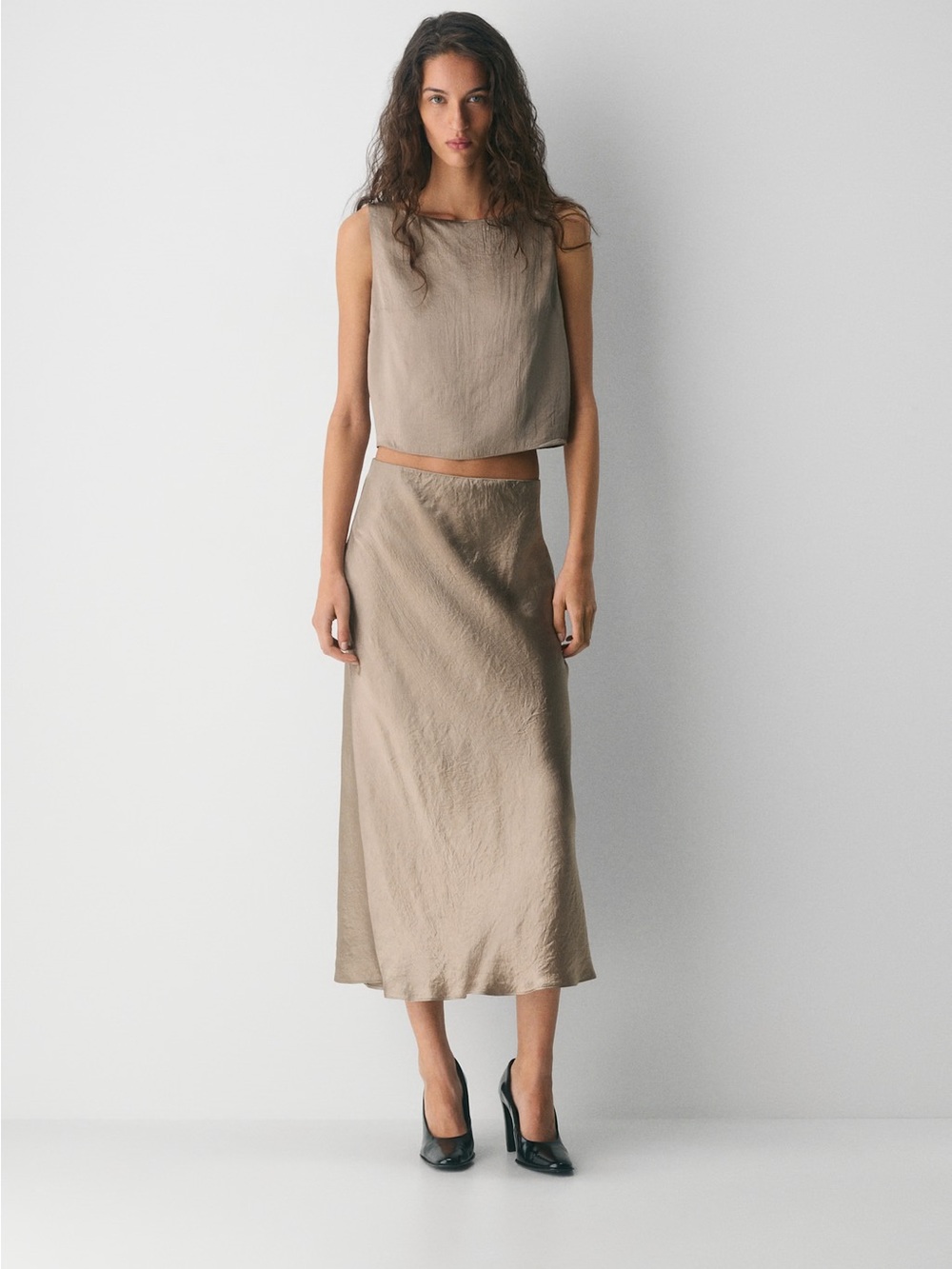 Aritzia Babaton Slip Satin Maxi Skirt